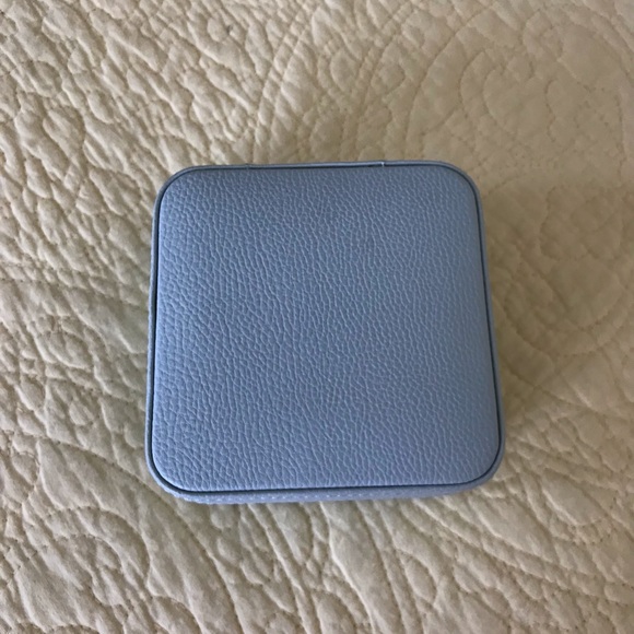 Mark & Graham Small Vegan Leather Travel Jewelry Case Aqua - Picture 2 of 9